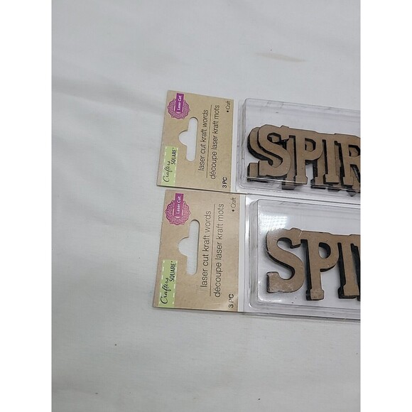 Crafter's Square Laser Cut Words SPIRIT LOT OF 3 Packages TOTAL 9 Words New - Picture 5 of 6